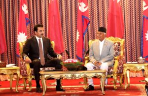 Quatar-Amir-and-rastrapati-ramchandra-poudel-meeting-at-Sheetal-niwash-1024×664