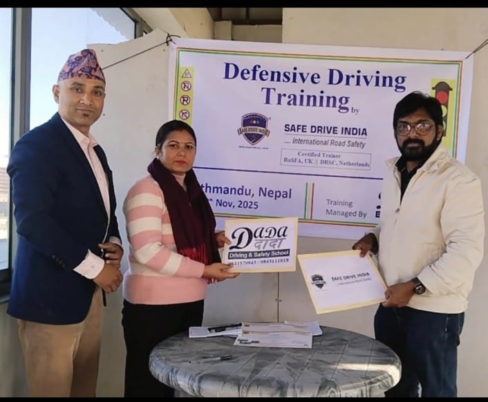 Photo _ MOU _ Safe Drive India & DADA Driving & Safety School,Nepal