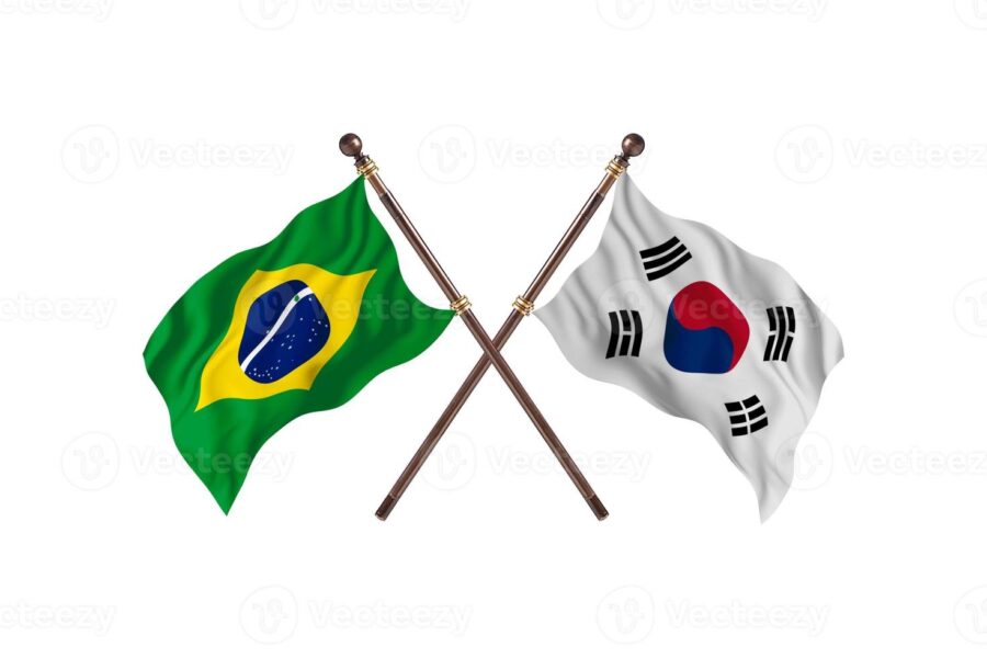 brazil-versus-south-korea-two-country-flags-photo